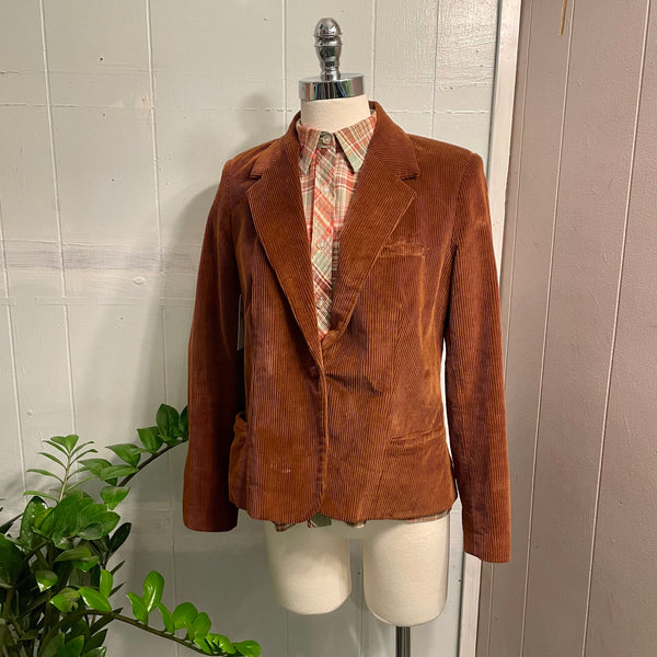 Vintage 70s 80s corduroy blazer jacket // size 11 small medium // available at hey tiger louisville 