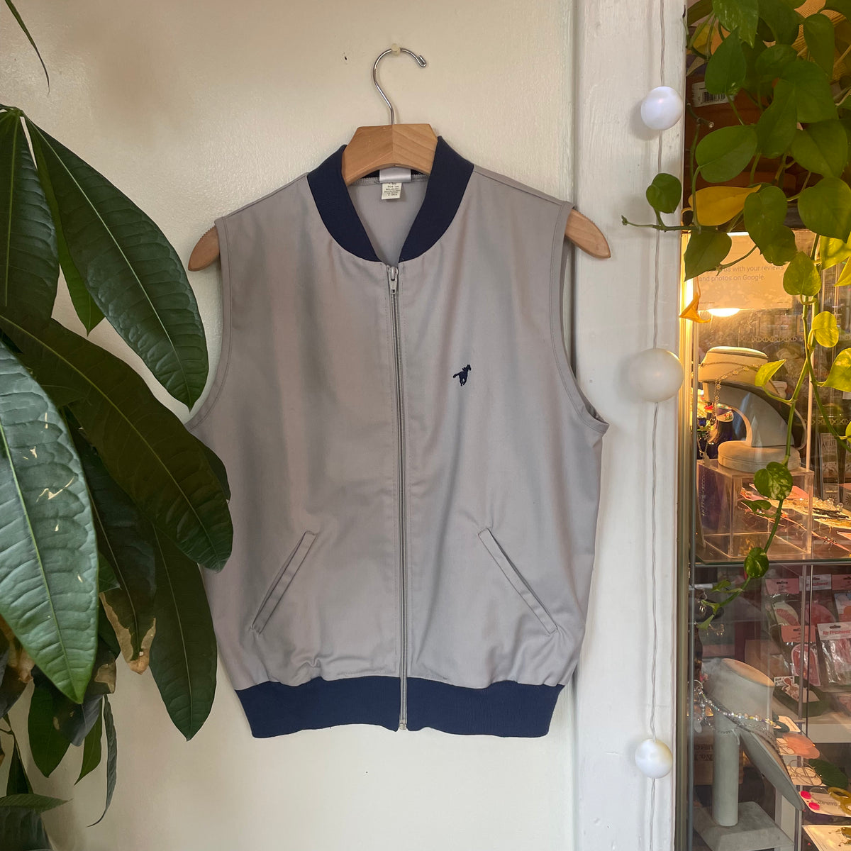 Vintage 70s/80s wrangler zip up vest // size Large // (HT2421