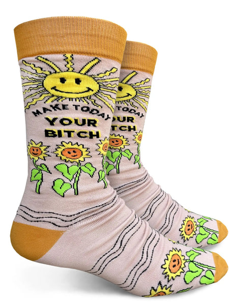 make today your bitch mens crew socks // hey tiger louisville