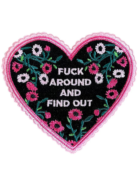 fuck around and find out heart shaped patch // hey tiger louisville