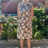 1960s brown abstract Nancy Greer dress