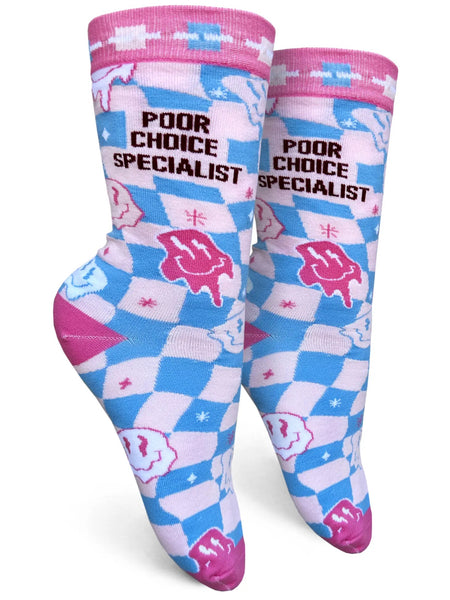 poor choice specialist womens crew socks // hey tiger louisville 