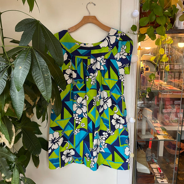 Vintage 60s 70s Hawaiian dayglo floral dress // available at hey tiger Louisville 