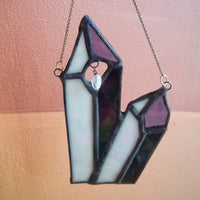 crystal cluster stained glass by lost and found available at hey tiger louisville