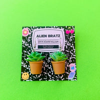 succulent earrings by alien bratz available at hey tiger louisville