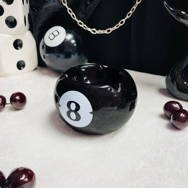 8 ball ceramic ashtray by a shop of things available at hey tiger Louisville 