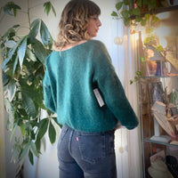Vintage 1980s/90s Italian Mohair Wool Cardigan Sweater  (HT2431)