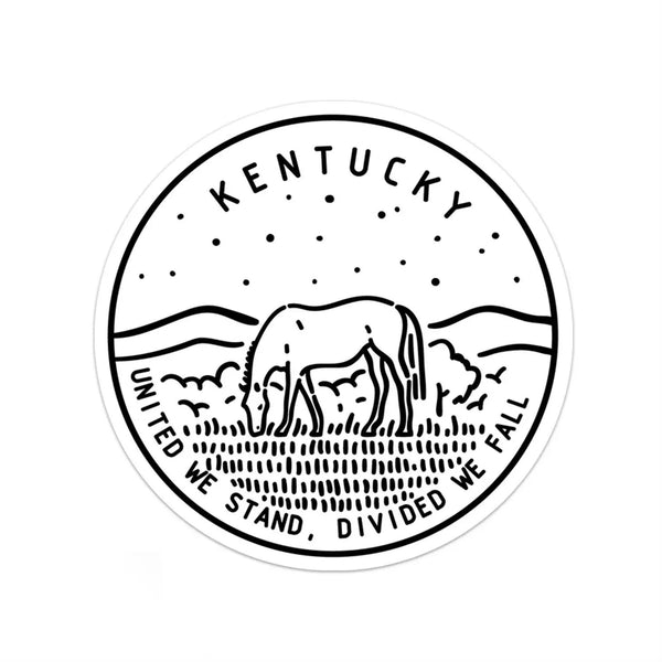 Kentucky united we stand divided we fall sticker // hey tiger Louisville