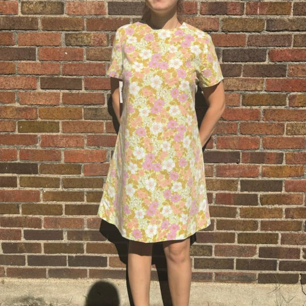 60s handmade floral dress