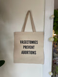 Vasectomies canvas tote bag