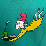 Vintage 90s Dr Seuss Green Eggs and Ham  girlie baby tee // Size XXS XS (HT2433)