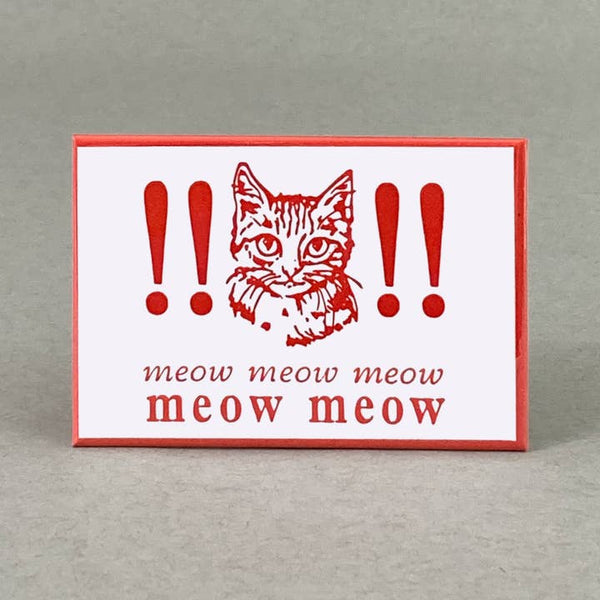 Meow cat magnet by RX letterpress available at hey tiger Louisville Ky 