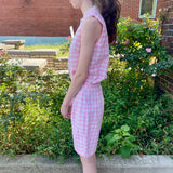 50s/60s Glen Brooke gingham 2-piece set