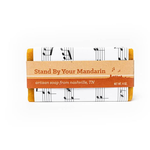 Stand By Your Mandarin All-Natural Bar Soap by music city suds available at hey tiger Louisville 