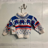 Vintage Deadstock 70s 80s Park Bench Kids Elephant turtleneck sweater // Size 12 months // available at hey tiger louisville