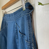 Vintage 70s 80s Country Blues A-line high waist denim skirt // size Medium (HT2414)