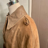 Vintage 60s 70s leather PONCHO cape // Size Large (ht23123)