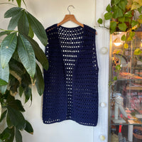 vintage bohemian sweater vest waistcoat // one size fits most //  (HT2411)