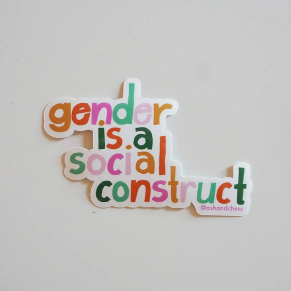 gender is a social construct sticker // hey tiger louisville