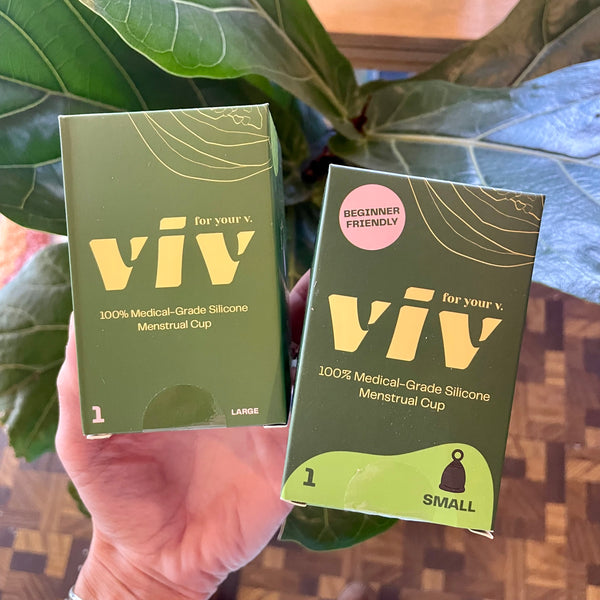 Viv reusable menstrual cup available at hey tiger Louisville 