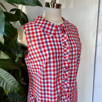 Vintage 1960s 70s checkered Plaid House Dress // Size Large availableat hey tiger louisville