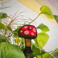 Mushroom Stained Glass Plant Stake