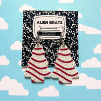 Christmas tree holiday earrings by alien bratz available at hey tiger louisville