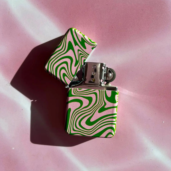 psychedelic swirl refillable lighter from a shop of things available at hey tiger