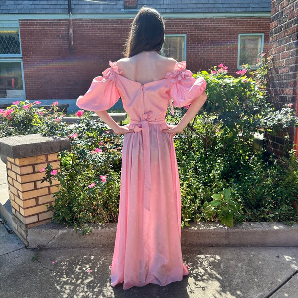 pink 80s dress 80s Vintage Pink Sequined Body Con Dress, Sean