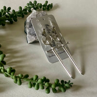 Silver Hand with Sword Earrings by Hello Stranger