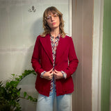 Vintage 70s 80s The White Rose corduroy blazer jacket // size small medium (HT23127)