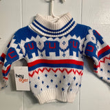 Vintage Deadstock 70s 80s Park Bench Kids Elephant turtleneck sweater // Size 12 months (HT23119)