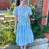 light blue gay gibson dress