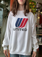 1980s white united airlines sweatshirt