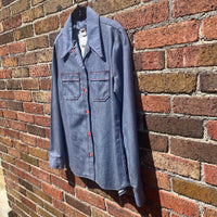 Vintage 70s 80s Lady Wrangler denim western shirt jacket // (HT2372)