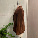 Vintage 70s 80s Wheel brown velvet blazer jacket // size 12 small medium (HT23121)