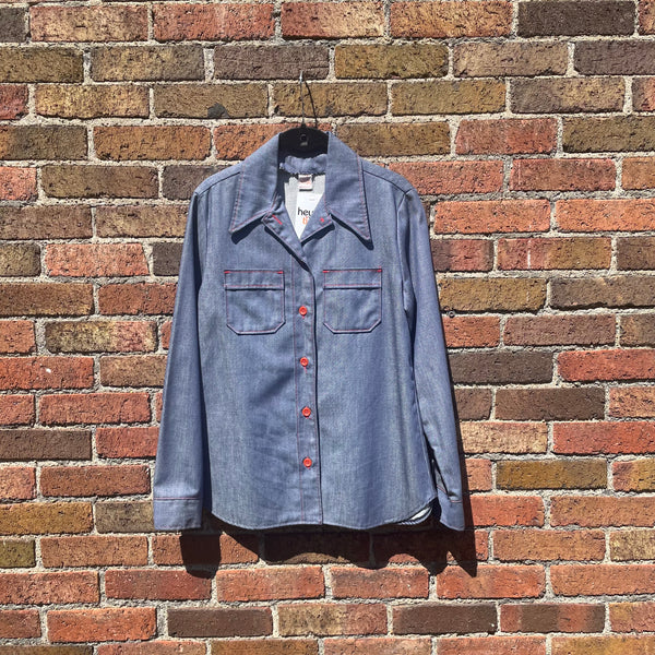 Vintage 70s 80s Lady Wrangler denim western shirt jacket // available at hey tiger louisville