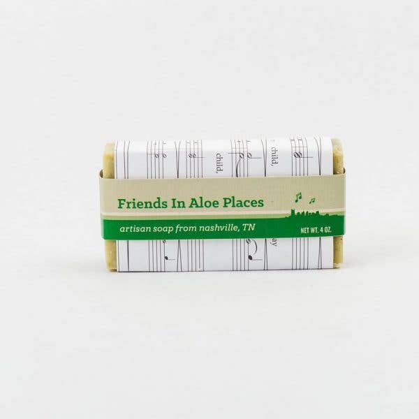 Friends in aloe places all natural bar soap by music city suds available at hey tiger Louisville Ky 