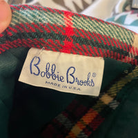 Vintage 60s Bobbie Brooks pleated plaid skirt with fringe detail // XXS XS (HT2428)