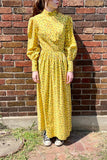 1970s Calico Floral maxi dress