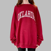 70s/80s distressed Oklahoma raglan sweatshirt