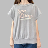 80s gray San Diego short sleeve sweatshirt