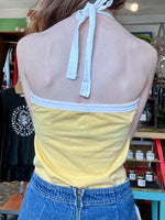 Yellow Y2K halter top