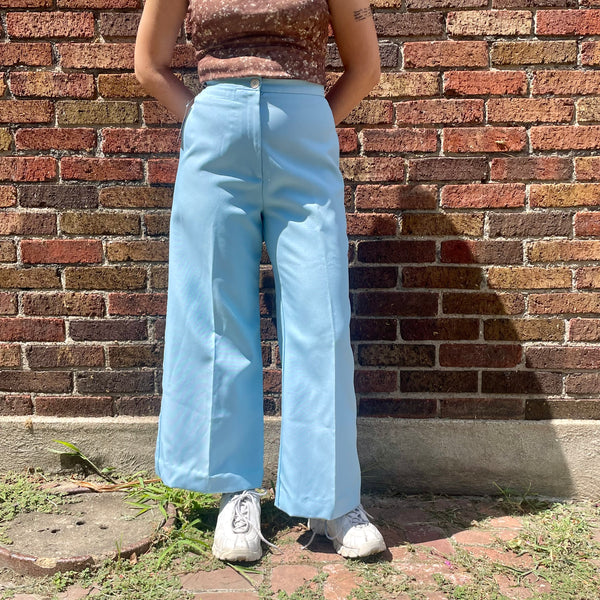 60’s/70’s Light Blue Wide leg pants