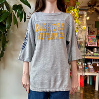 Gray Michigan wolverines jersey tee