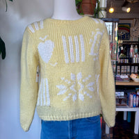 80s Santa Cruz wool blend cable knit sweater