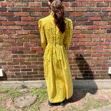 1970s Calico Floral maxi dress