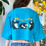 80s Penguin Soda crop top