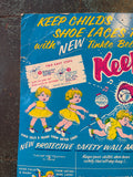Keep Tys Tinkle Bell Shoe Lace Locks Vintage Store Display - pink