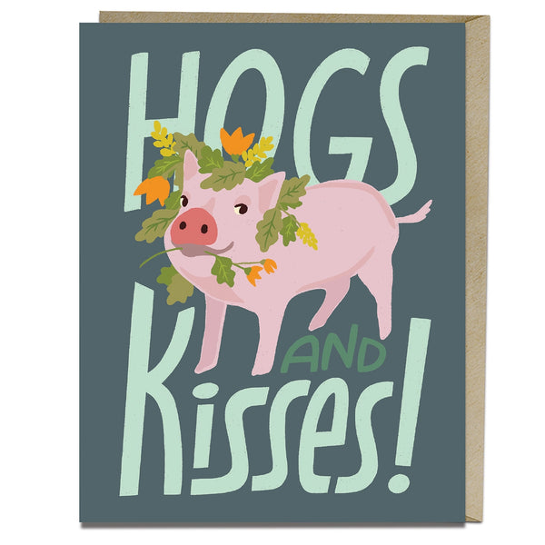 Hogs n kisses notecard by Emily McDowell available at hey tiger Louisville 
